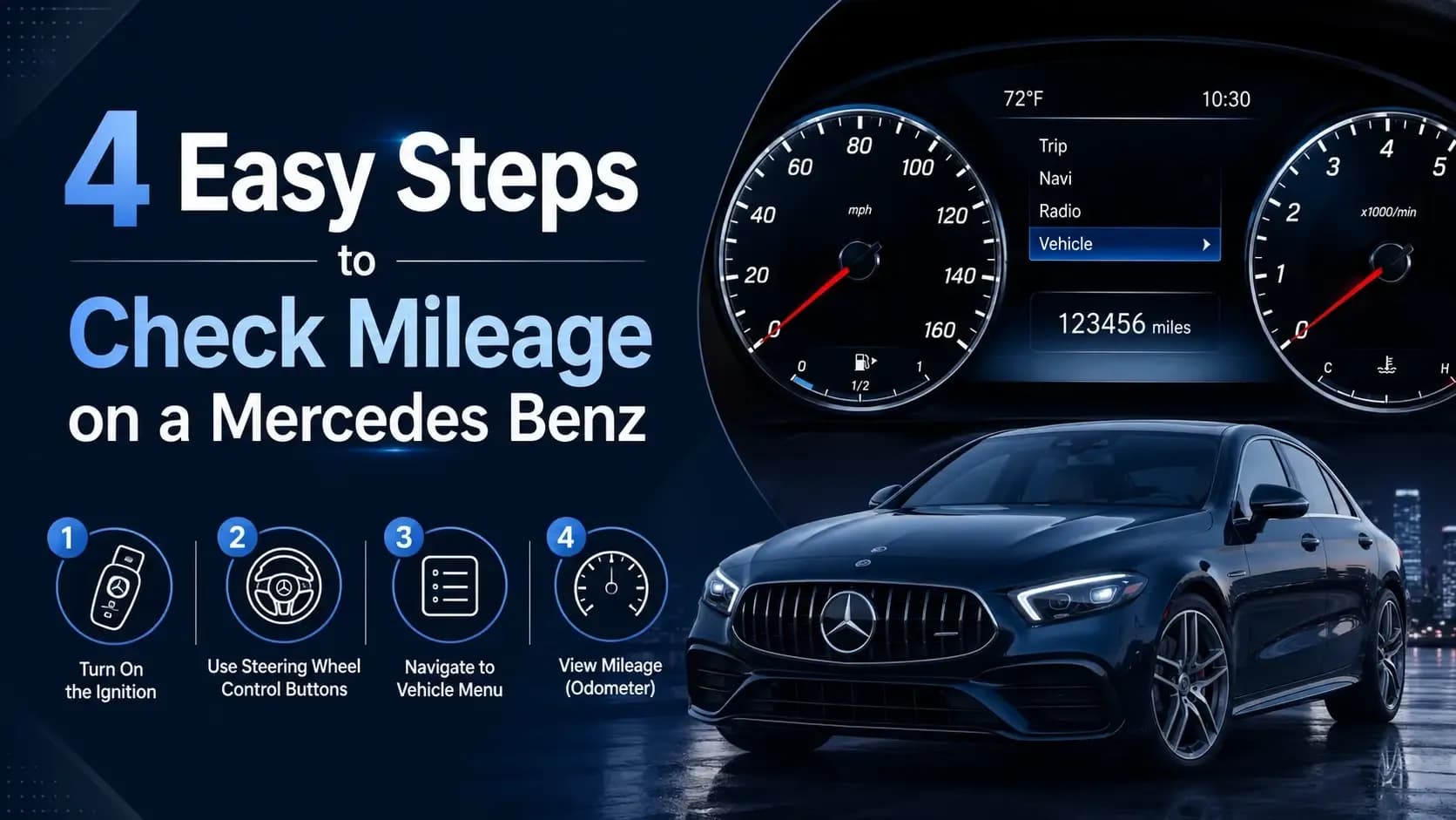 4 Easy Steps to Check Mileage on a Mercedes Benz